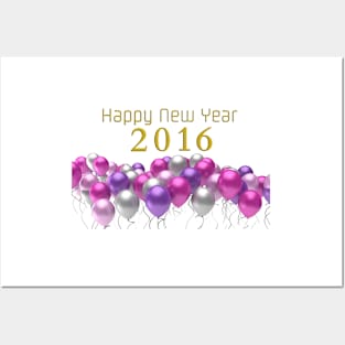 ballons happy new year 2016 Posters and Art